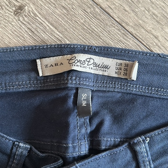 Zara Core Denim Navy Jeans Size 6 - Picture 3 of 5